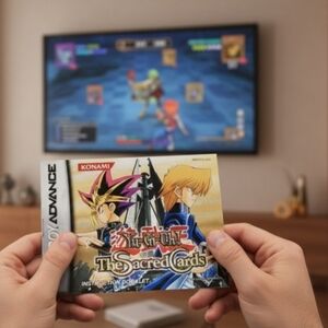 2001 Yu-Gi-Oh! The Sacred Cards [MANUAL ONLY] Nintendo Game Boy Advance Booklet.